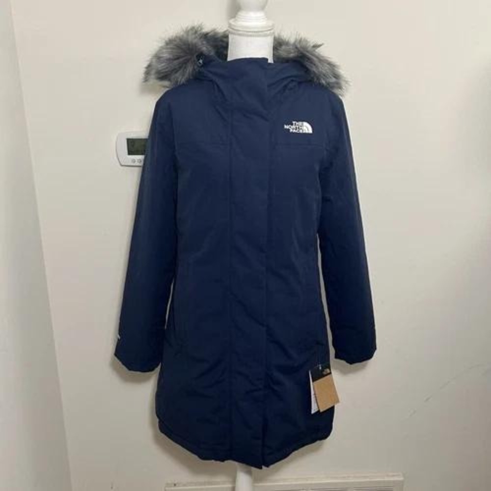 NWT $350 The North Face Womens Summit Navy 600 DryVent Down Faux Fur Parka 3X